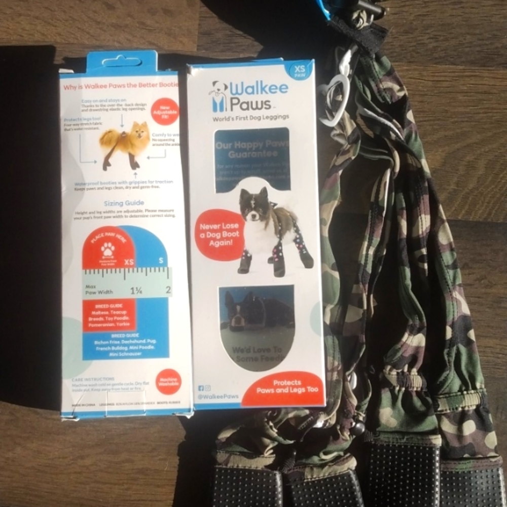 Dog Rain/Snow Boots/Leggings Camo XS